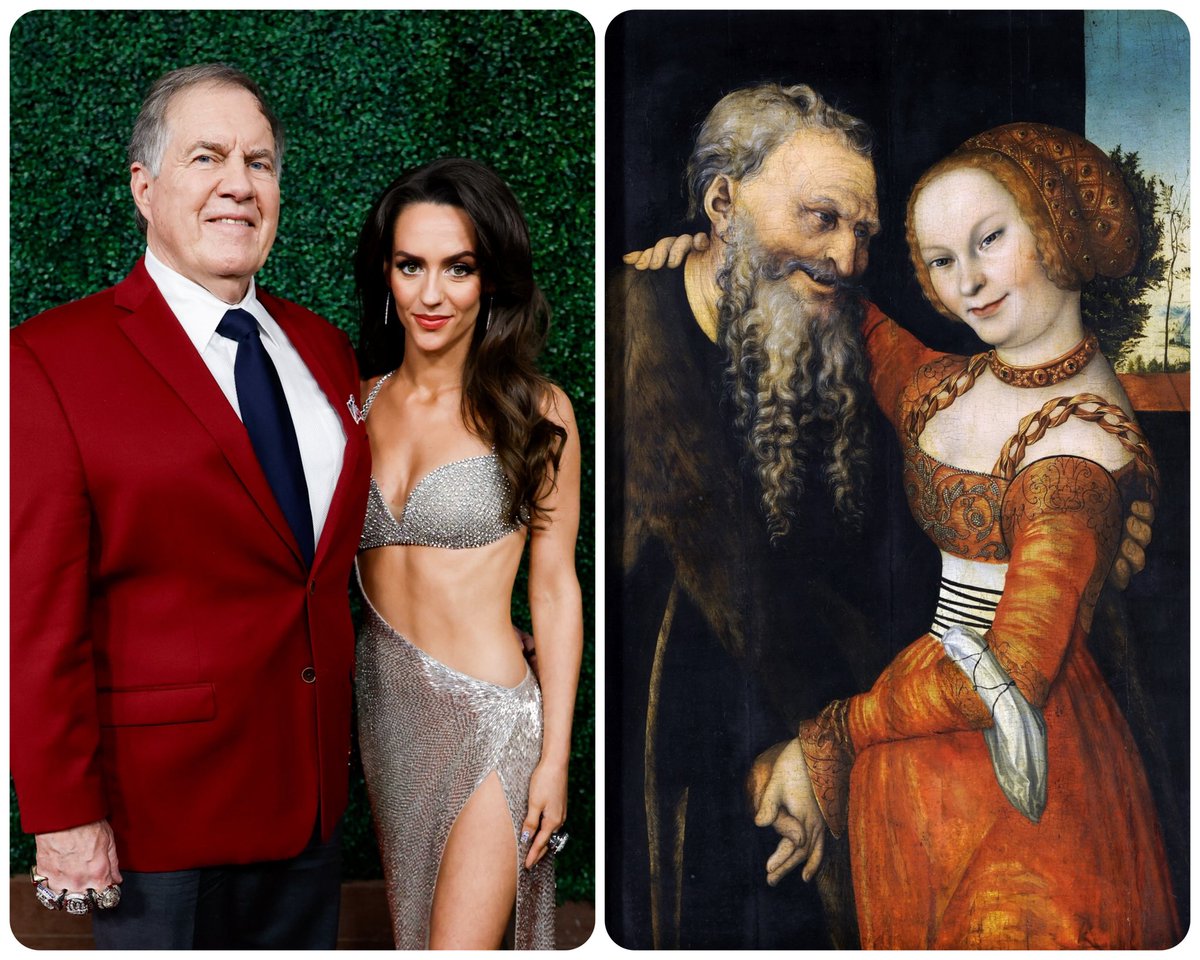 ArtButSports's tweet photo. The Ill-Matched Couple, by Lucas Cranach the Elder, 1530, 📸 by @Mikeyyowens https://t.co/qe4ljccSX9