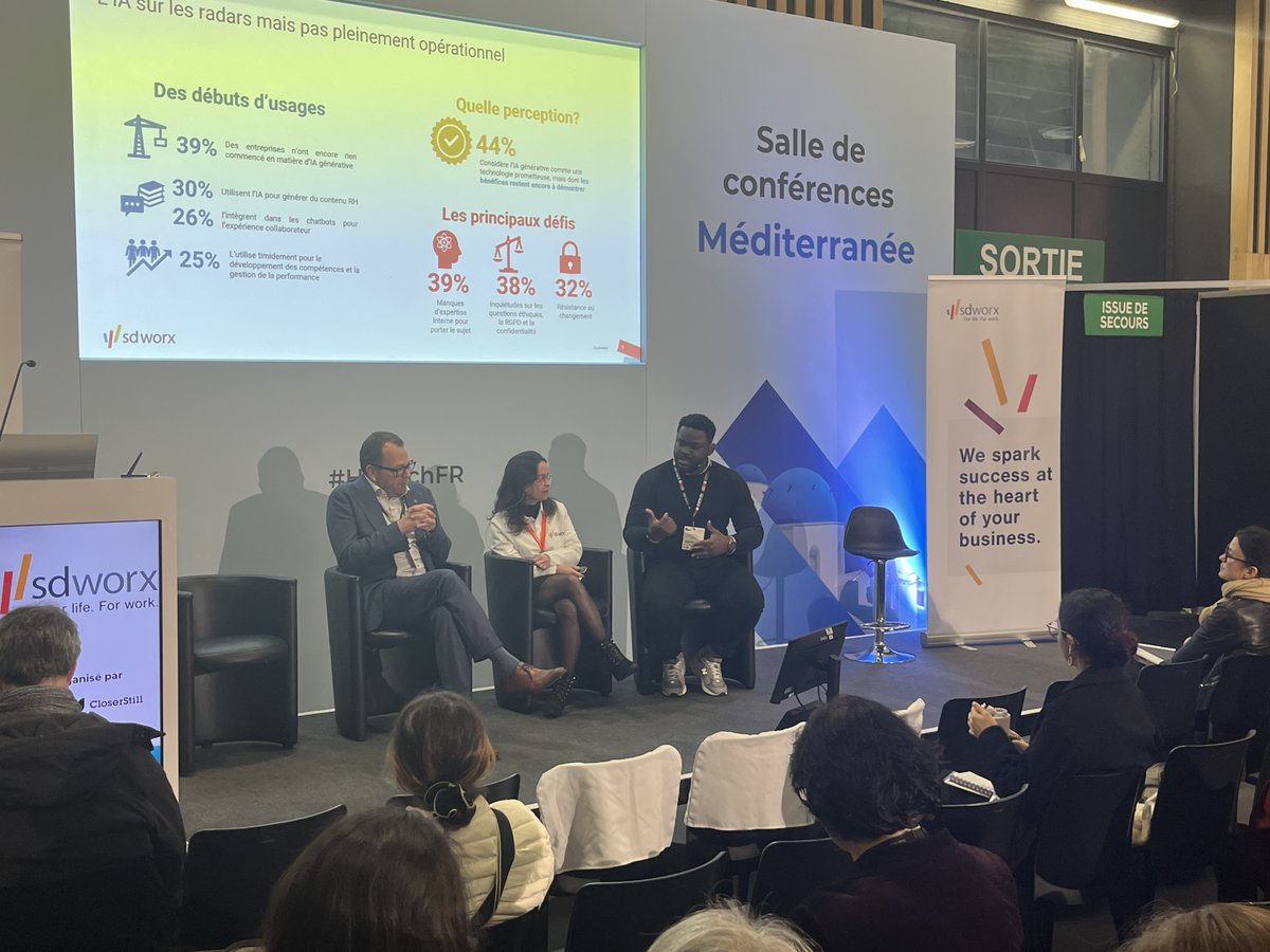 Lors de l'HR Technologies France 2025, Kevin KOWU a échangé avec SD Worx sur l'impact croissant de l'IA dans les RH. 3 questions ont été posées à Kevin : Vers une GRH algorithmique ? Où en sont les entreprises françaises ? Le véritable enjeu ? ➡ Savoir+ urlr.me/dmUZJa