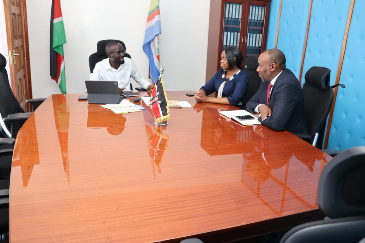 Today in my office I held discussions with Sanitation Hygiene Fund Representative Mr. Peter Kariuki, who paid me a courtesy call. 

We explored various areas of focus for financing that will deliver tangible outputs, enhanced service delivery and policy implementation.

The
