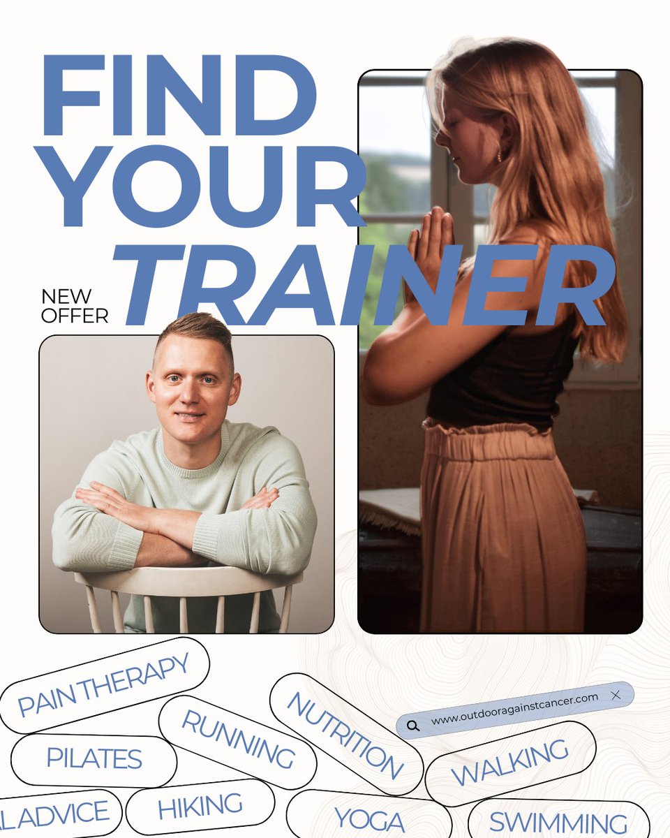 Our new Find Your Trainer page makes it easy to connect with an OAC Certified Trainer who fits your goals.
Find support on your journey to a healthier, more active lifestyle! 🔗 outdooragainstcancer.com/find-a-trainer
#FindYourTrainer #OAConlineTrainer #HealthUnitesUs  #OutdoorAgainstCancer