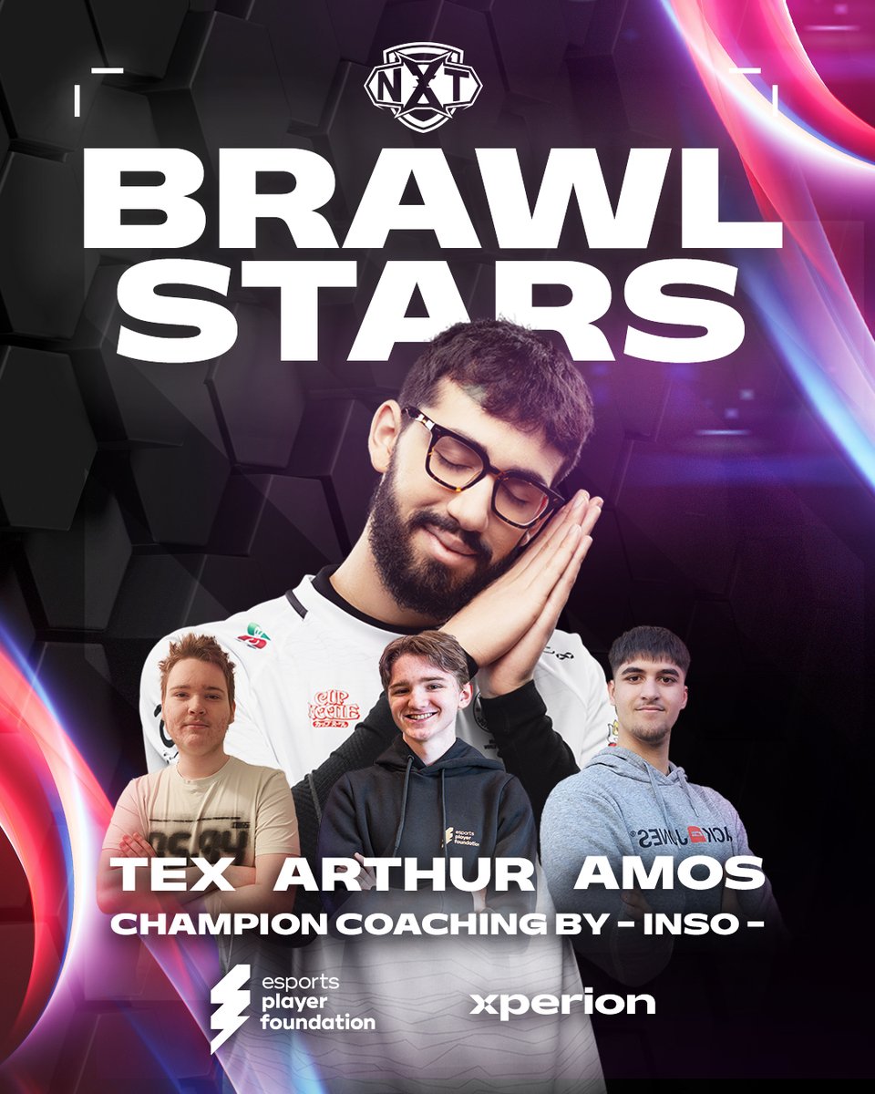XPERION_NXT's tweet image. 3, 2, 1, BRAAAAAWL! ❤️‍🔥

Wir steigen mit 3 jungen Talenten in @BrawlStars ein 👇

Mit dabei @arthuur_abi,  @b_texic  und @amosggs2 😍

Als Coach konnten wir den Weltmeister und Brawlon D&apos;Or Gewinner 2023 @insoop7 verpflichten 🤩

Ein Roster was Großes erreichen wird 🙌