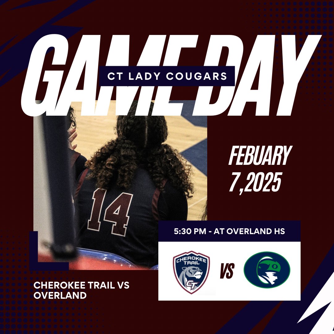 GAME DAY!!!  Hit the road with us as we visit Overland High School. 
JV - 4pm
V - 5:30pm

#ThisIsUs
#PlayForEachOther
#EmbraceTheNoise
#skocougs🐾