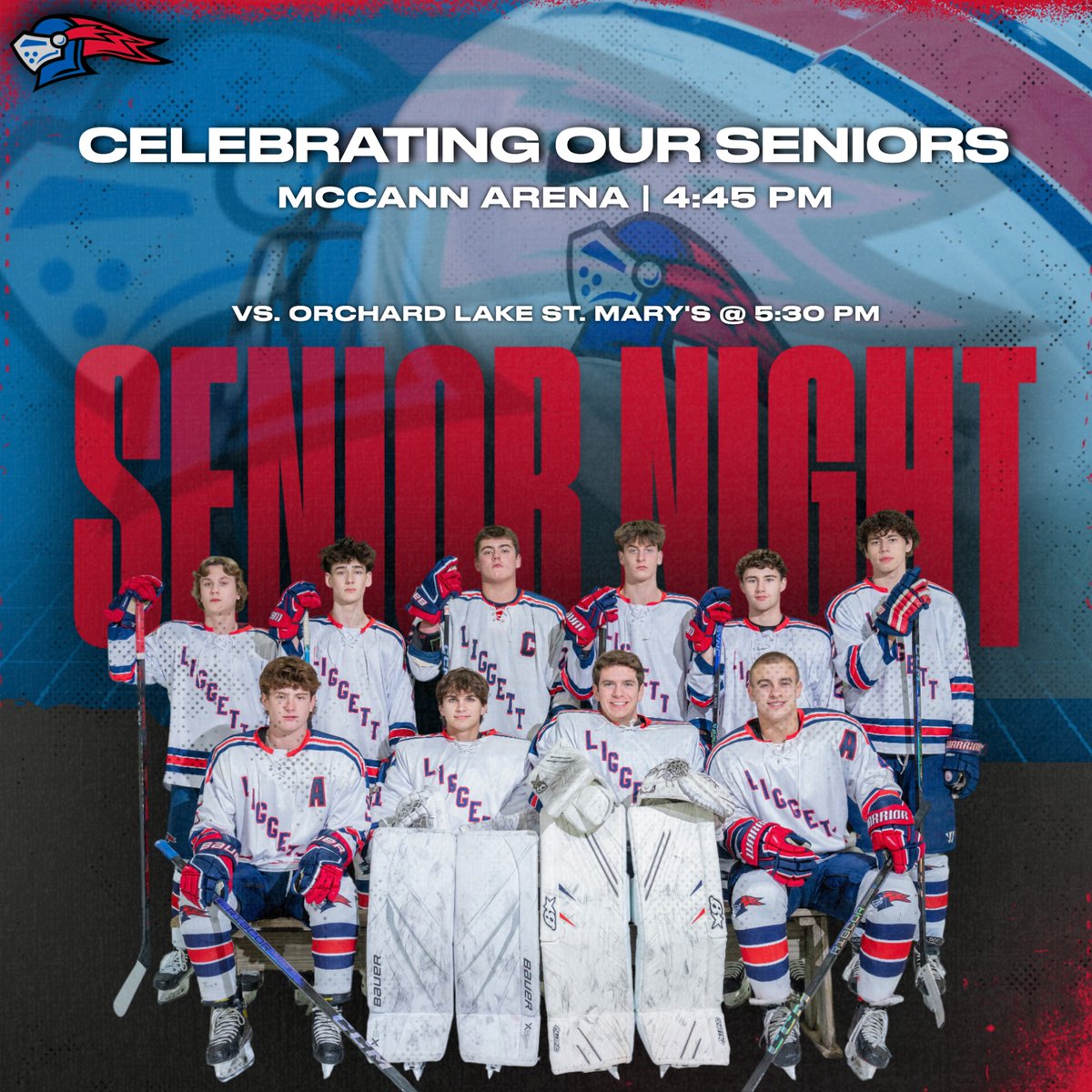 LiggettSports's tweet image. The ULS community is invited to celebrate Senior Night for our boys varsity hockey team. The honors will be at 4:45 p.m. tonight at McCann Arena before the puck drops at 5:30 p.m. vs. Orchard Lake St. Mary's. 

 #GoULS #SeniorNight #SupportOurAthletes #ULSCommunity
