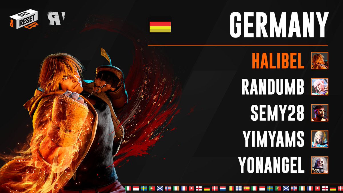 Another banger team joining Set&amp;Reset cup!

🇩🇪TEAM GERMANY!🇩🇪

<a href="/GGHalibel/">GGHalibel</a> [captain]
<a href="/RANDUMBFGC/">RANDUMB</a> 
<a href="/semy28/">semy28</a> 
<a href="/YimxYams/">YimYams</a>
<a href="/yonangel_fgc/">YONANGEL</a> 

This is looking like a all-star team to take the cup, can they make it to finals!

Starting on February 12!