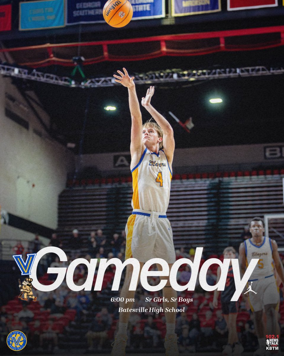 GAMEDAY! We are back on the road tonight as we travel to Batesville for a 5A East conference matchup! Sr Girls tips off at 6:00 followed by Sr Boys.