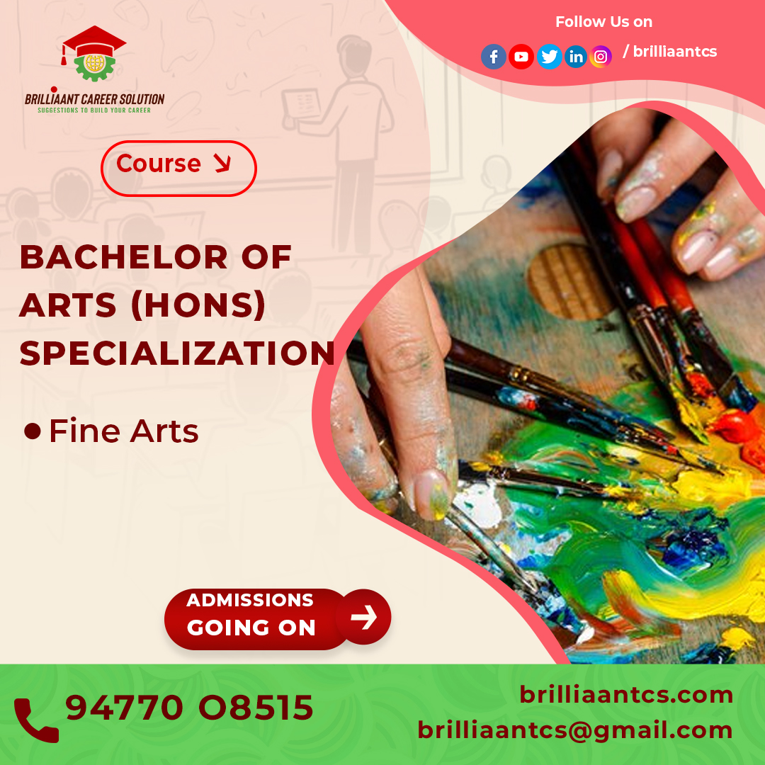 brilliaantcs's tweet image. 🎨✨ Unlock Your Creativity with a BA in Fine Arts! ✨🎭
Passionate about art? Turn your creativity into a career with a BA in Fine Arts at Brilliaant Career Solution! 🎨🌟
📞 Call/WhatsApp: 094770 08515
🌐 Visit: brilliaantcs.com
#FineArts #BAFineArts #CreativeCareer