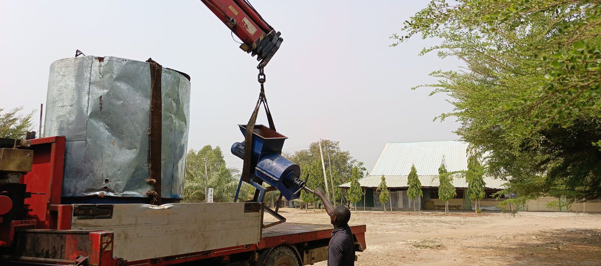 #NigeriaFirst: Finally Received My Complete Palm Oil Processing Plant From The Federal Ministry of Agriculture and Food Security <a href="/NGfmafs/">Nig Federal Ministry of Agriculture &Food Security</a> Today! 

With over 20 hectares of Palm Plantation, 2025 is Set to be the Beginning of Good Things! 

With 2 hectares of Cashew, 2 hectares of