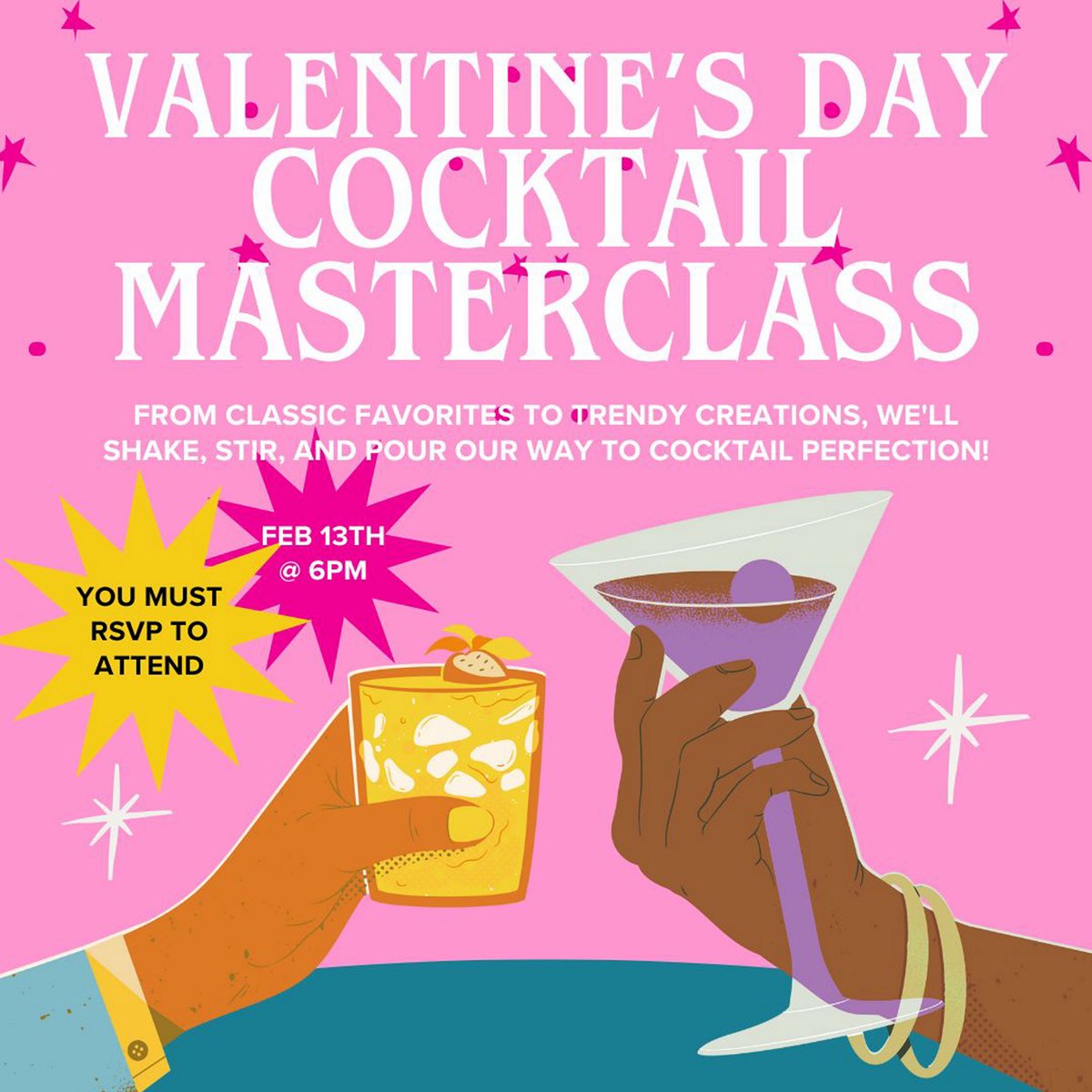 Learn some new mixes just in time to wow your Valentine! You must RSVP to attend. You can RSVP on Ivy Rewards or by emailing us! We hope to see you there. #valentinesday#mixologyclass#bozzuto#themodernatartplace#residentevents