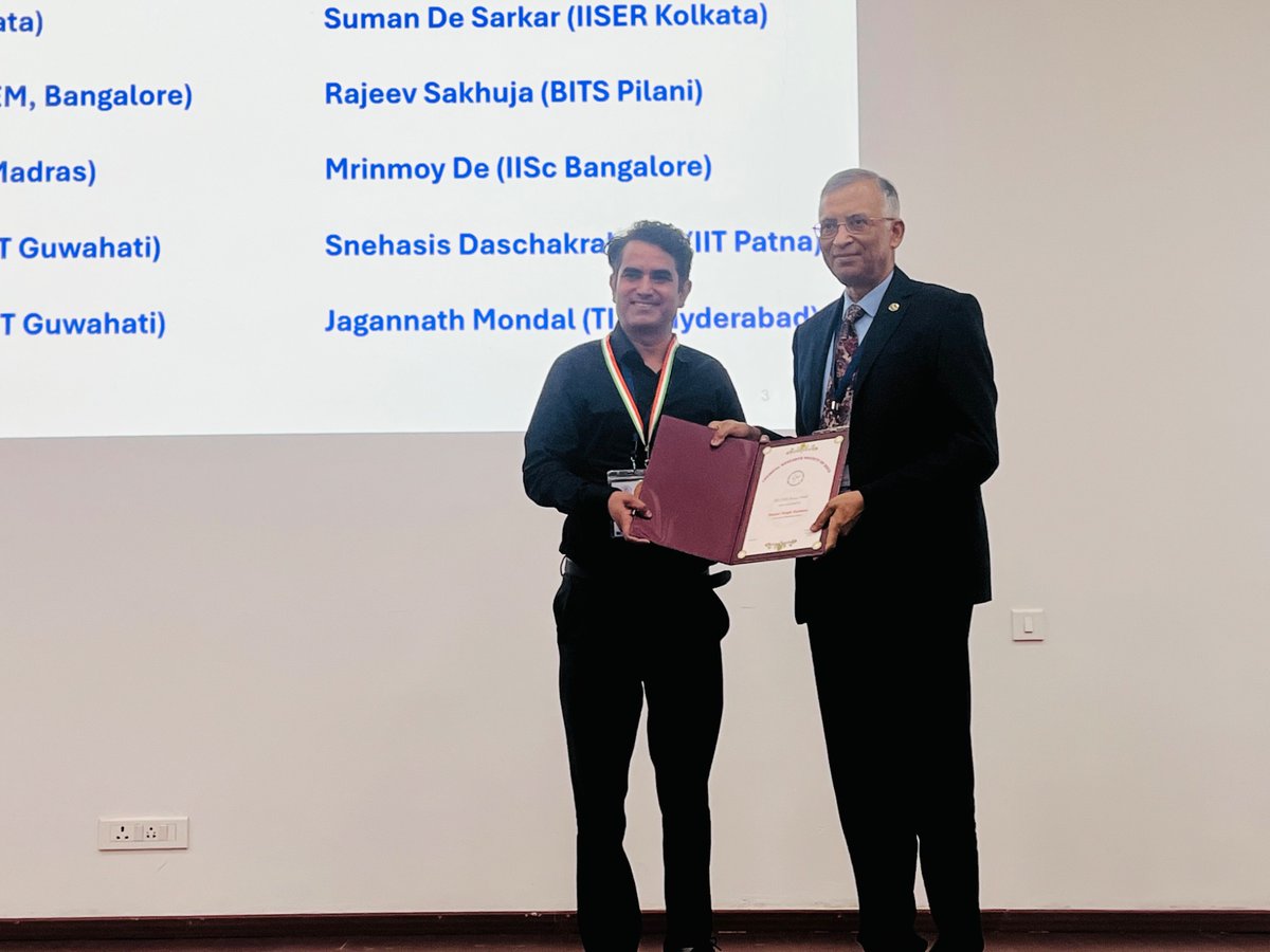 sattubhu's tweet photo. Honored to receive the CRSI Bronze Medal! Grateful for the recognition! A heartfelt thank you to well-wishers for their support. Looking forward to contributing more to the field of sustainable chemistry! #CRSI #bronzemedal #Electrochemistry #sustainable #Gratitude https://t.co/J34RB6w9ki