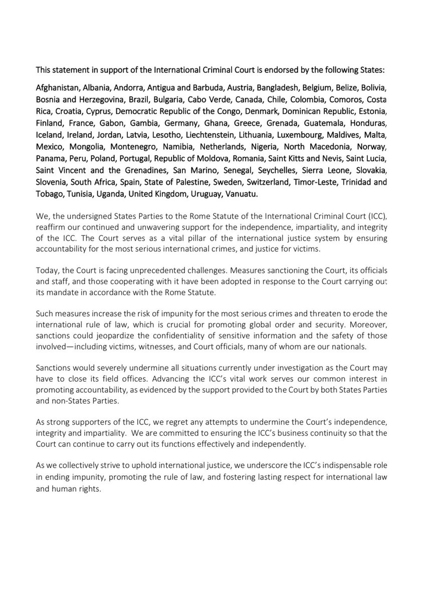 MexOnu's tweet photo. 79 States Parties have joined the following statement in support of the International Criminal Court, initiated by a cross-regional core group of 5 countries - 🇸🇮🇸🇱🇲🇽🇻🇺🇱🇺 https://t.co/ENewKT5Np2