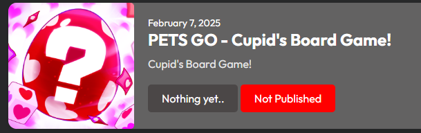 New "Cupid's Board Game" minigame
#ps99 #petsgo #leaks #roblox #biggames