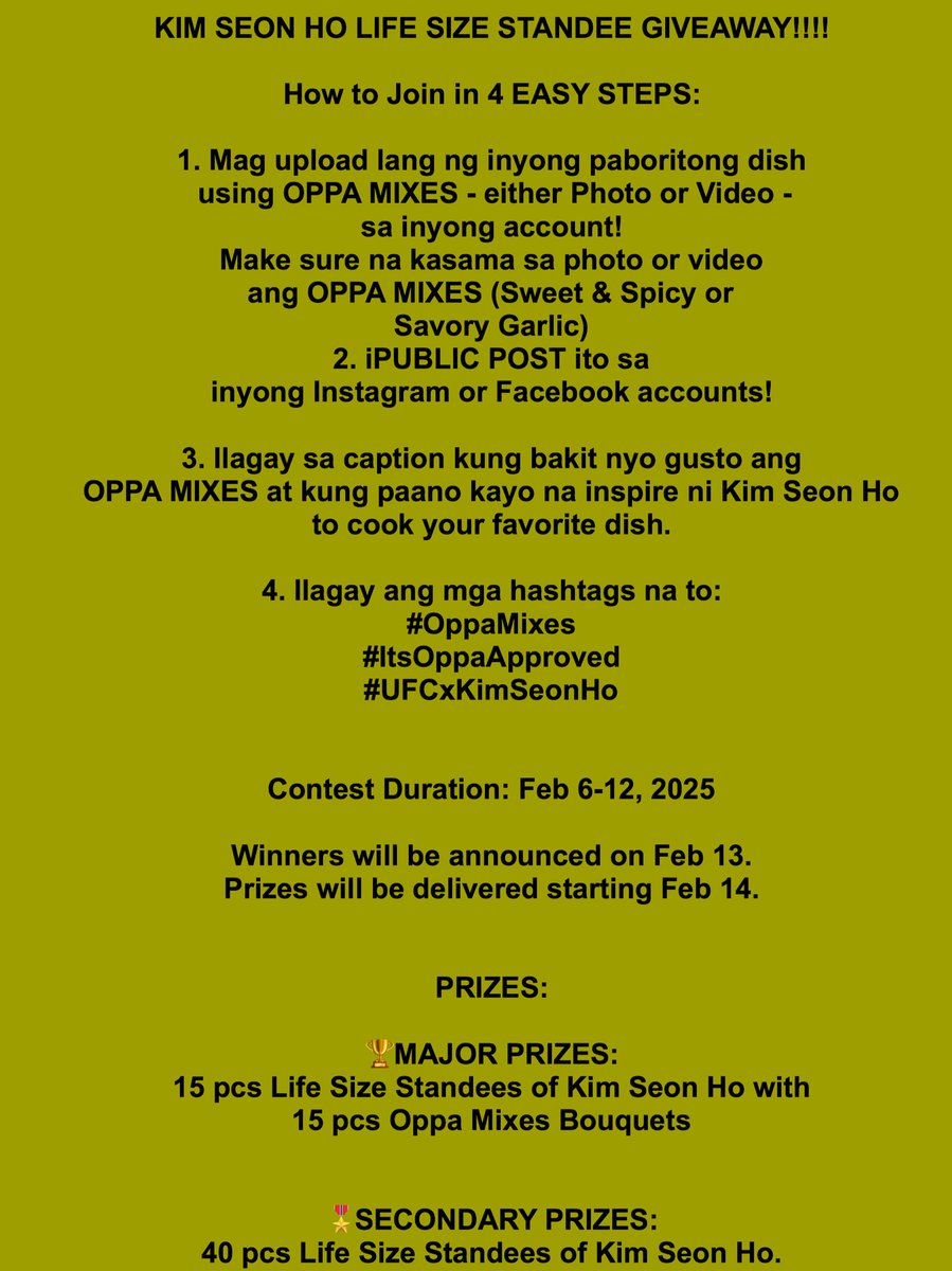 SWarriors0508's tweet photo. KIM SEON HO LIFE SIZE STANDEE GIVEAWAY!
Join na!!!
Thank you @NutriasiaPhils !!!!!
#KimSeonHo #oppamixes #ItsOppaApproved #UFCxKimSeonHo https://t.co/9udugjDlZz