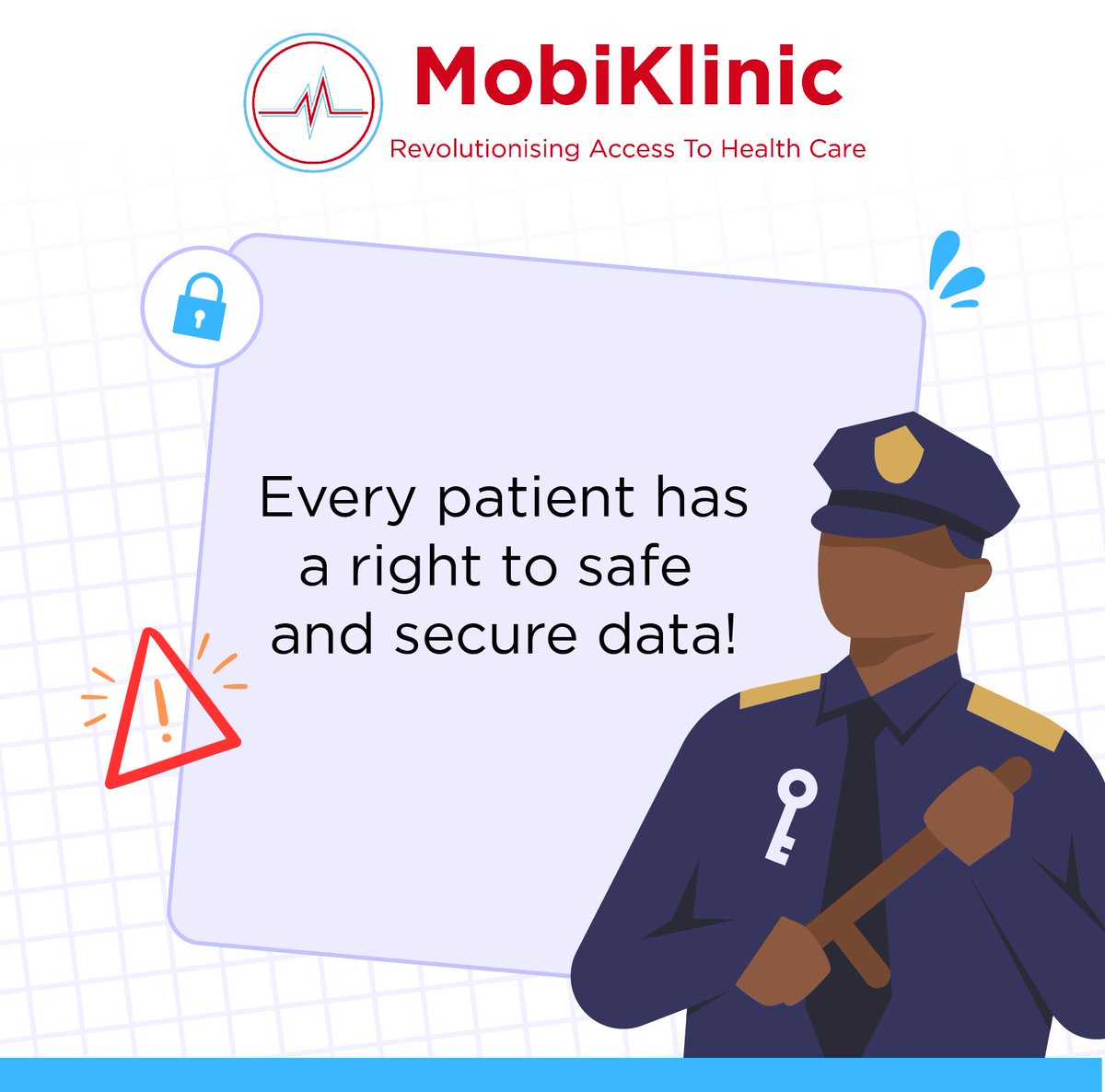 klinicuganda's tweet image. Happy Data Privacy Week! At Mobiklinic, patients’ privacy is our priority. We are committed to safeguarding your personal information and ensuring your digital health journey is safe and secure. Stay protected, stay informed! #DataPrivacyWeek #SecureYourData