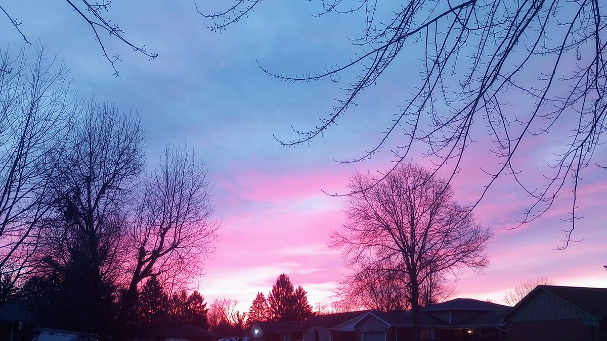 Sunrise this morning in Indiana.