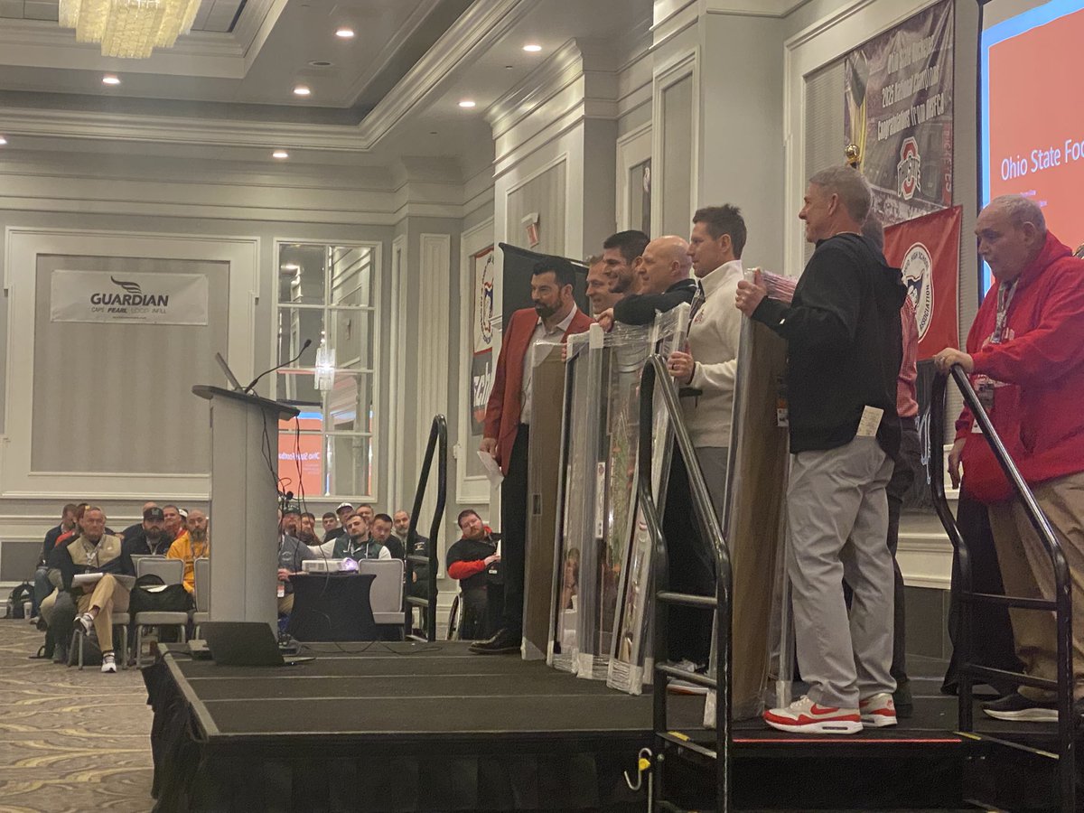 America’s Greatest Football Clinic

OHSFCA presenting members of the <a href="/OhioStateFB/">Ohio State Football</a> staff with National Championship Pictures before National Champion Head Coach <a href="/ryandaytime/">Ryan Day</a> speaks!!!