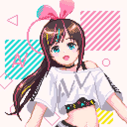 hundredarms's tweet photo. ドットをポチポチと打つ
#キズナアイ #きずなーぽすと #WakeUpKizunaAI
#ドット絵 #pixelart https://t.co/3zFFSTvY7P