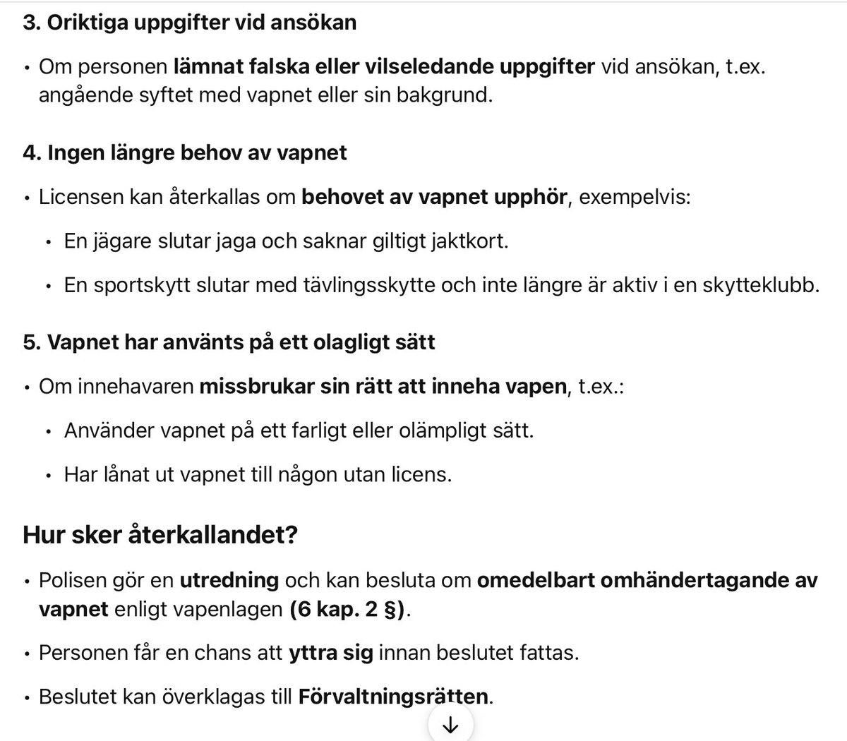Hade en liten frågestund med ChatGPT runt gynnande myndighetsbeslut. Stämmer detta så har regeringen en lång väg att gå för att komma till inlösen av AR-vapen.
Vapenlicenser anges just som gynnande myndighetsbeslut