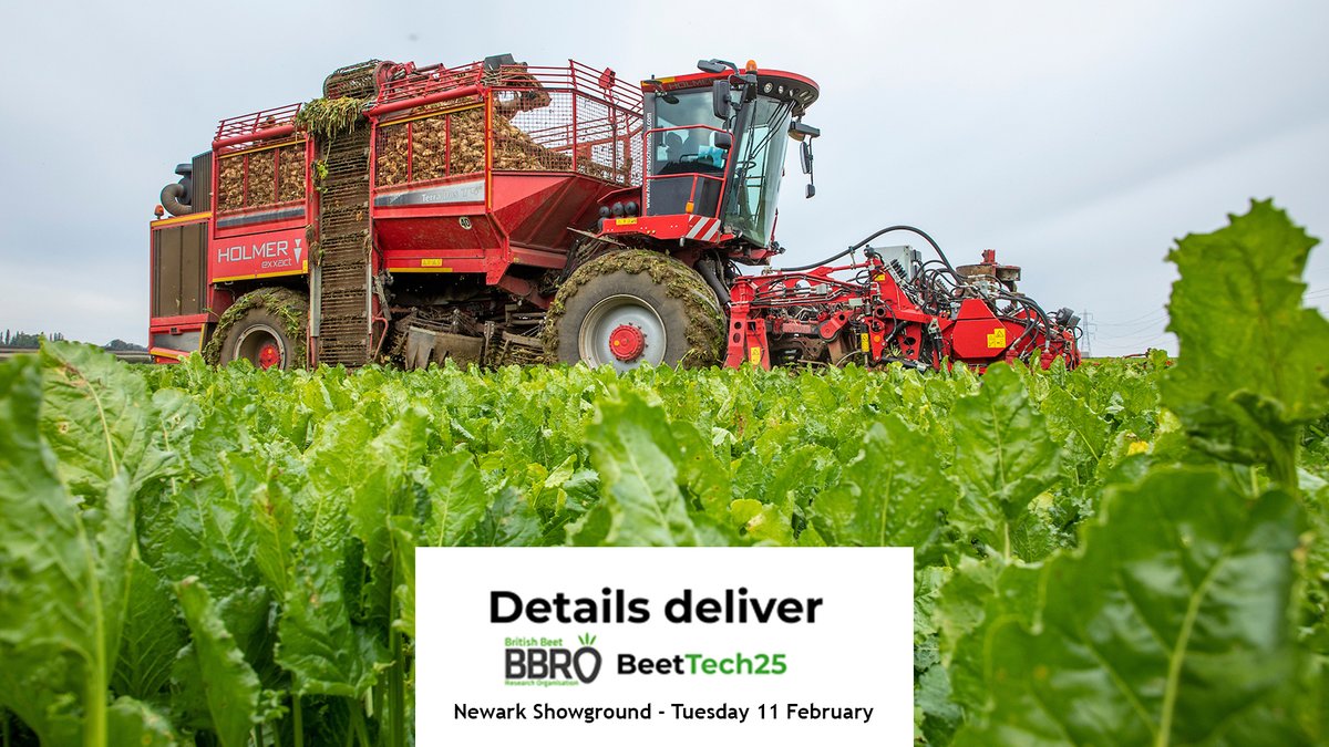 Don’t forget to sign up to <a href="/BBRO_Beet/">BBRO_Beet</a>’s second #BeetTech25 event next Tuesday at the Newark Showground! 
Join the team to hear the 'must knows' for the 2025 crop and the latest on harnessing data-driven decisions on farm🌱🚜Register here 👉 bbro.co.uk/events/