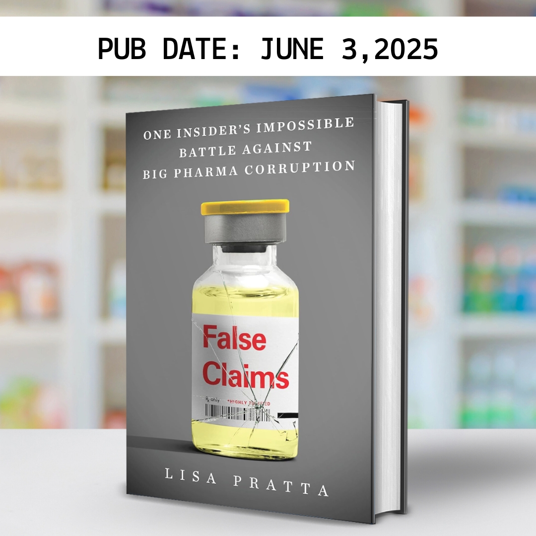 LisaPratta's tweet photo. At long last, I am proud to announce the June 3rd release of my book FALSE CLAIMS: One Insider's Impossible Battle Against Big Pharma Corruption. And thanks to the whole team at William Morrow (@HarperCollins) for everything including this amazing cover.
#FalseClaimsBook #Expose https://t.co/9aFkt3DKp7