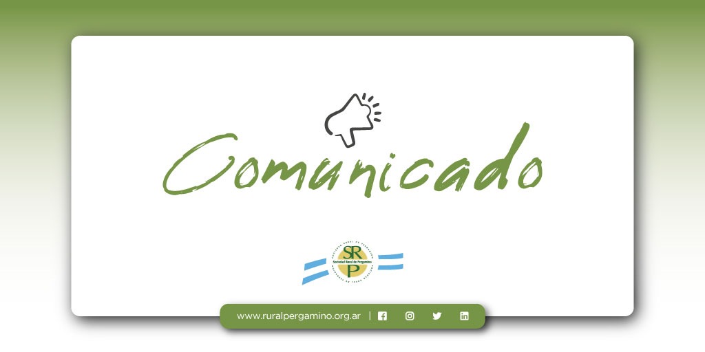 Les compartimos un comunicado de nuestra entidad junto a otras de la zona 𝐞𝐧 𝐫𝐞𝐬𝐩𝐮𝐞𝐬𝐭𝐚 𝐚 𝐥𝐨𝐬 𝐝𝐢𝐜𝐡𝐨𝐬 𝐝𝐞 𝐚𝐥𝐠𝐮𝐧𝐚𝐬 𝐚𝐮𝐭𝐨𝐫𝐢𝐝𝐚𝐝𝐞𝐬 𝐧𝐚𝐜𝐢𝐨𝐧𝐚𝐥𝐞𝐬.

👉 ruralpergamino.org.ar/site/comunicad…

Muchas gracias.