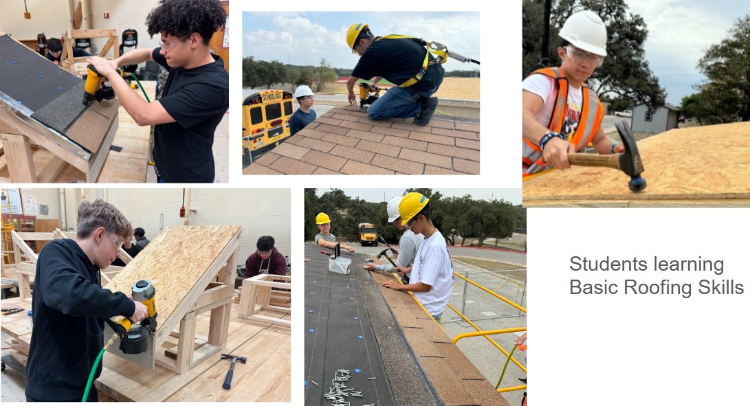 WarrenCTEWood's tweet photo. NISD Warren HS CTE *(not CCA) students learning many aspects of construction in addition to Carpentry...earning certifications, become job ready all year! Especially proud curing CTE Month! @NISD @NISDWarren @melg2005 @ROllendieck @NicoleEEsparza #cteproud https://t.co/iCvRJTr2rF