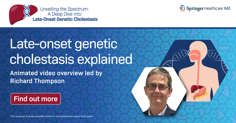 Springer Healthcare IME (@springerime) on Twitter photo Are you confident in your understanding of the different clinical phenotypes and presentations of late-onset genetic cholestasis?
Watch this 5-minute animation to learn more about the pathophysiology and genetics behind the disease.
Watch here
…-disorders.ime.springerhealthcare.com/3-late-onset-g… Are you confident in your understanding of the different clinical phenotypes and presentations of late-onset genetic cholestasis?
Watch this 5-minute animation to learn more about the pathophysiology and genetics behind the disease.
Watch here
…-disorders.ime.springerhealthcare.com/3-late-onset-g…