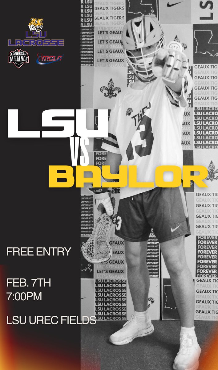 JR Ball (@jrball35) on Twitter photo The new <a href="/lsumenslacrosse/">LSU Lacrosse</a> 🥍 season begins tonight as the LSU 🐯🐯host the Baylor 🐻🐻. The game will be Live Streamed on the LSU Lacrosse YouTube channel.
<a href="/VarsityLacrosse/">Varsity Club Lacrosse</a> <a href="/vvlacrosse/">Virtually Varsity</a> <a href="/CHSBRLax/">CHS Lacrosse</a> <a href="/texas_lacrosse/">THSLL</a> #LSU The new <a href="/lsumenslacrosse/">LSU Lacrosse</a> 🥍 season begins tonight as the LSU 🐯🐯host the Baylor 🐻🐻. The game will be Live Streamed on the LSU Lacrosse YouTube channel.
<a href="/VarsityLacrosse/">Varsity Club Lacrosse</a> <a href="/vvlacrosse/">Virtually Varsity</a> <a href="/CHSBRLax/">CHS Lacrosse</a> <a href="/texas_lacrosse/">THSLL</a> #LSU