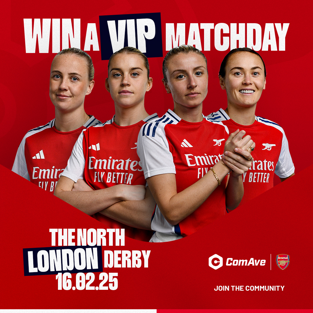 🚨 Win VIP tickets for Arsenal Women vs. Tottenham Women at Emirates stadium! 🎟️⚽

👉 How to enter:

Follow <a href="/ComAve_Official/">ComAve - Where Fans Win</a> 
Tag a friend in the comments!

🎯 The draw closes on 12th February at 9am GMT.
Winners will be selected the same day. Travel costs are not covered. Terms