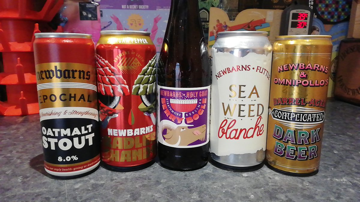 Full reveal, for those that were playing along. This weekend we will be enjoying this selection of beers from <a href="/NewbarnsBrewery/">Newbarns Brewery</a> Excited to try collabs from <a href="/FuttleOrganic/">Futtle</a> <a href="/Omnipollo/">Omnipollo</a> <a href="/BreweryEpochal/">Epochal Barrel Fermented Ales</a> and <a href="/holygoatbrewing/">Holy Goat Brewing</a> #craftbeer