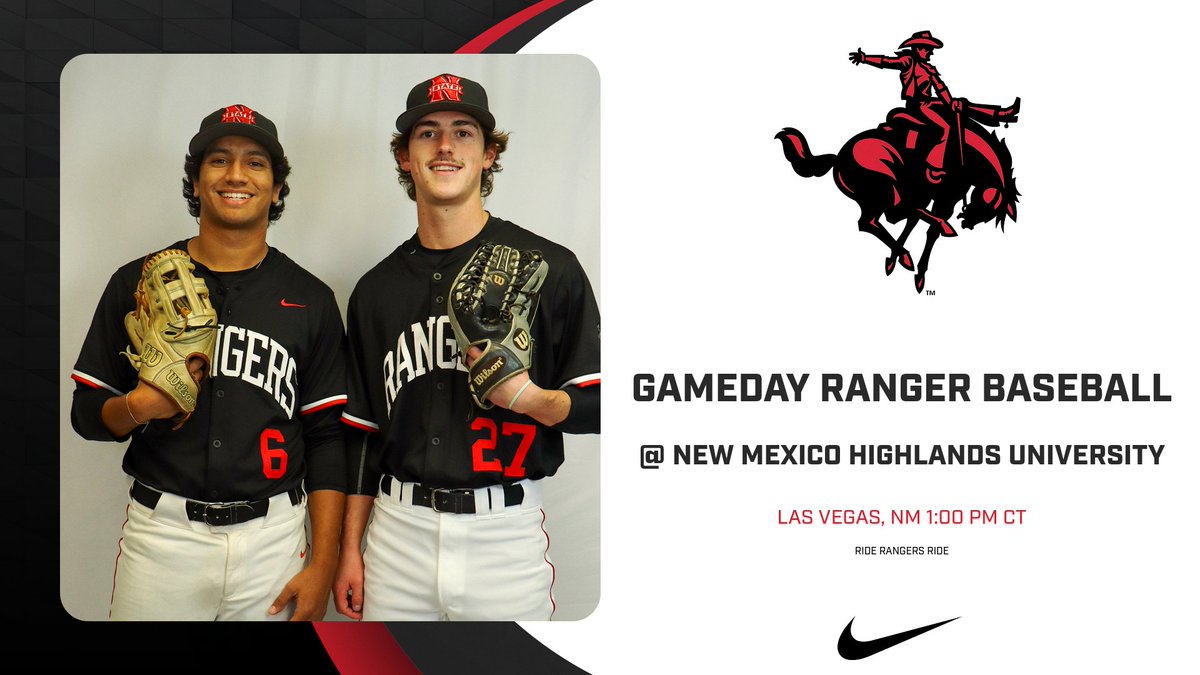 Ranger Baseball is in New Mexico this weekend for a four-game series starting Friday afternoon! The first pitch is scheduled for 1:00 PM CT! 
#RRR 
watch:rmacnetwork.com/nmhighlands/?p…
stats:nmhuathletics.com/sidearmstats/b…
