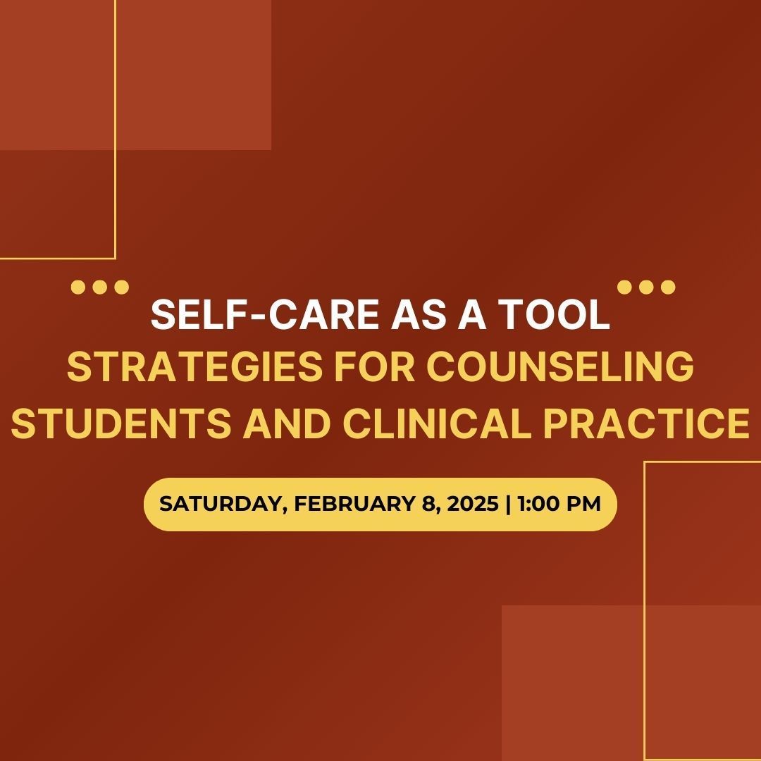Join us for NYMHCA's next installment of our Virtual Student Learning Series!

✨ Self-Care as a Tool: Strategies for Counseling Students and Clinical Practice 

📅Saturday, February 8, 2025
1:00 - 2:00 PM

ℹ️ Register here: buff.ly/40K2JSJ