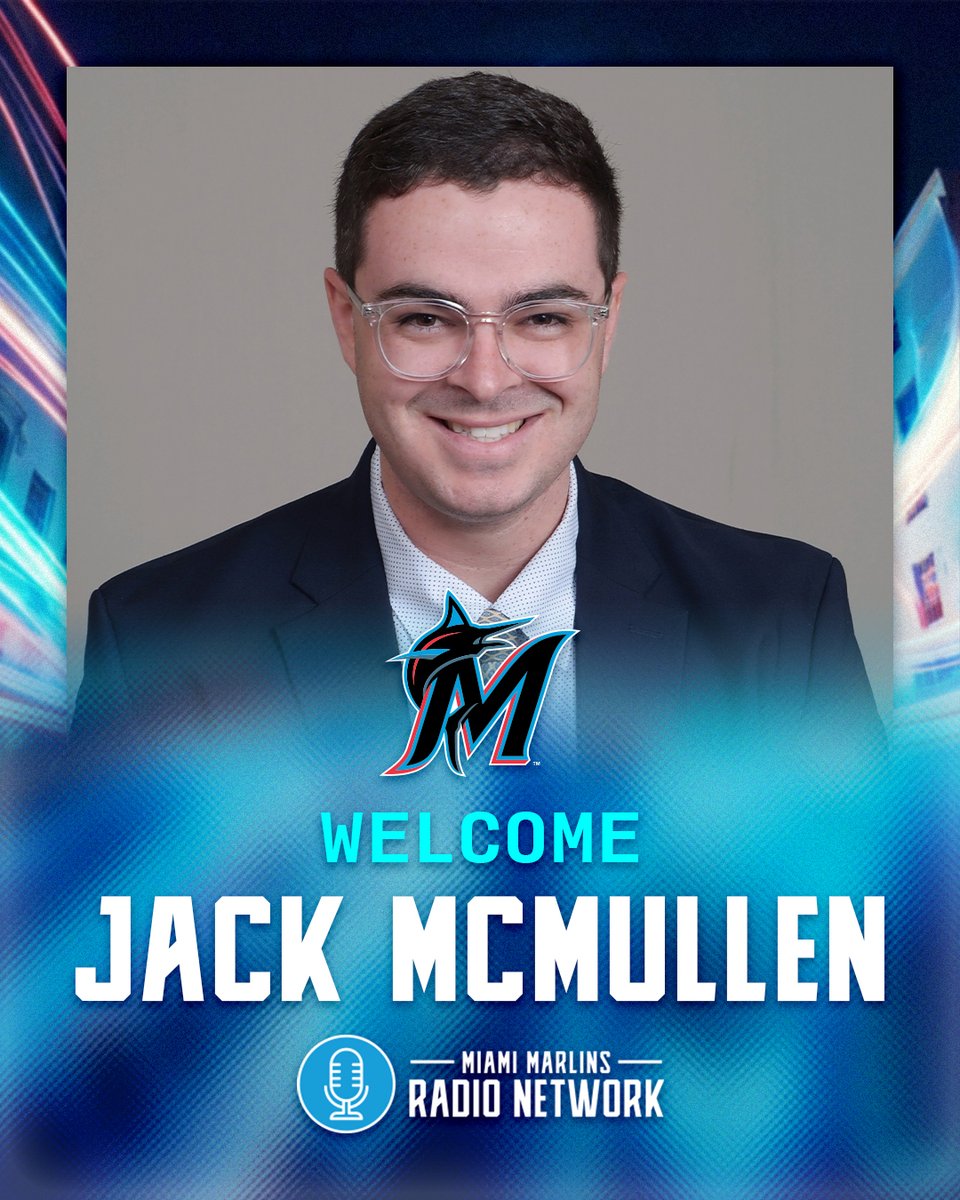Miami Marlins (@marlins) on Twitter photo Meet the new voice behind <a href="/MarlinsRadio/">Marlins Radio Network</a> – Jack McMullen, taking the mic as lead announcer! Meet the new voice behind <a href="/MarlinsRadio/">Marlins Radio Network</a> – Jack McMullen, taking the mic as lead announcer!