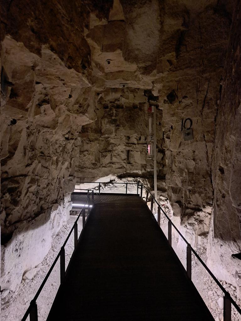 A final stop for the Y10 Battlefields trip exploring the tunnels at Wellington Quarry in Arras.