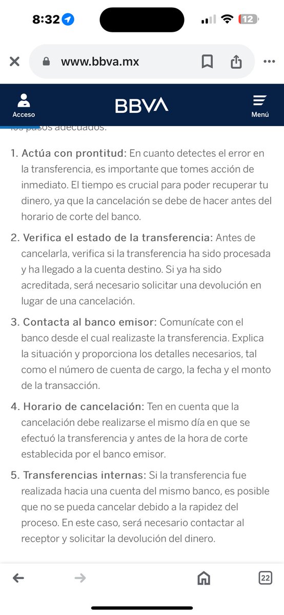 Isa_Rolbrets's tweet photo. @bbva @BBVA_Mex que onda con su información FALSA? En su página viene esta información y hoy 4 personas de su línea telefónica me dijeron que es IMPOSIBLE CANCELAR 

Aprende cómo cancelar una transferencia bancaria de manera fácil y segura.
 
 https://t.co/mMa9ZaaO9e https://t.co/f0z5HpsbFB