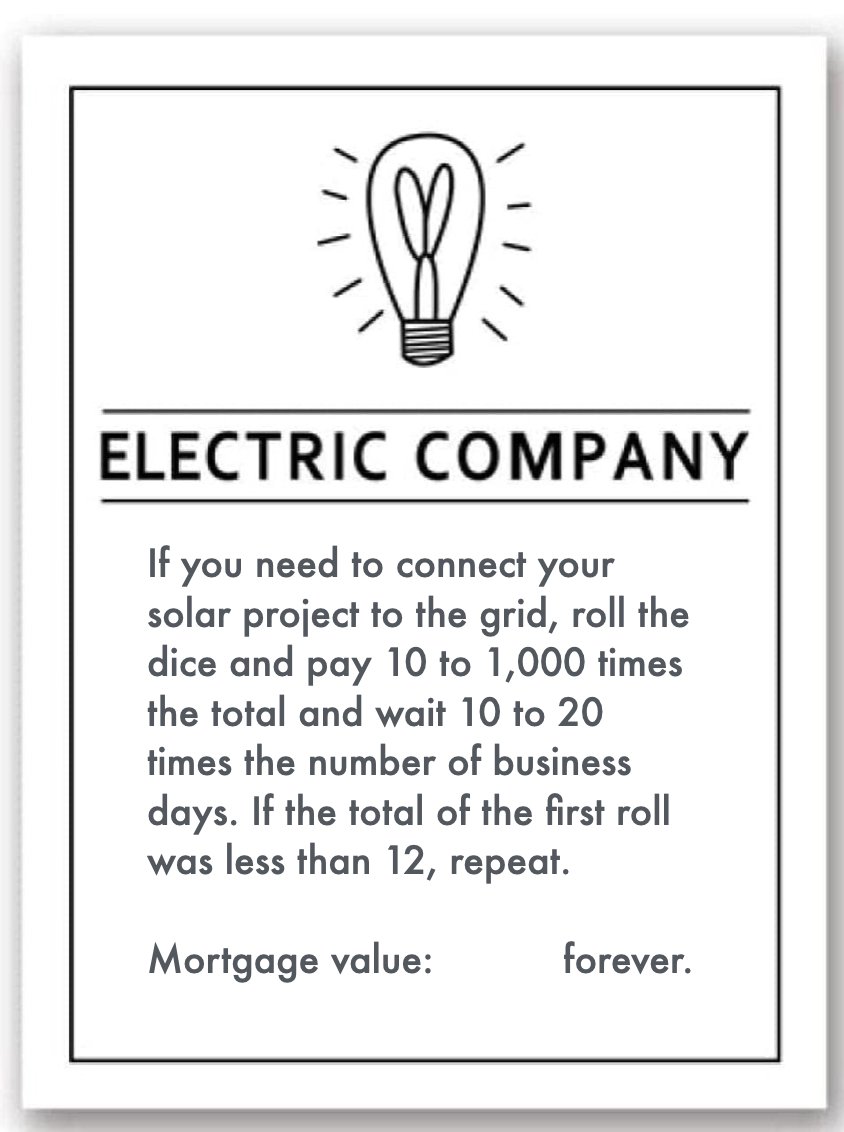If #monopoly properties reflected real life: 

#utilities #electricity #solar