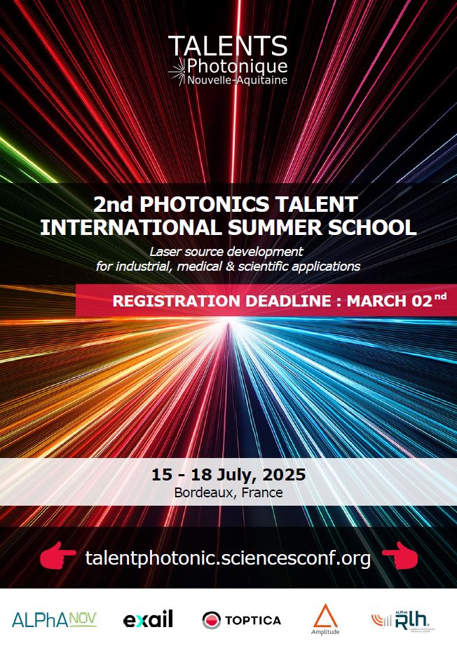 📣 The #SummerSchool is playing overtime!

To give as many of you as possible the chance to take part in this second edition, we've decided to open additional places.

👉talentphotonic.sciencesconf.org/?lang=en
Registration deadline is extended to March 2nd.

#PhotonicsTalent #France2030