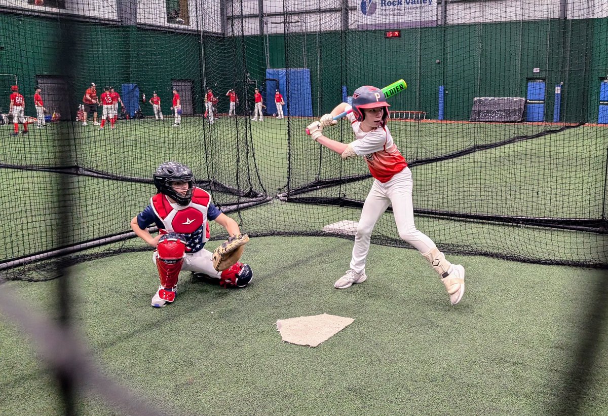 Pacesetters30's tweet photo. Swinging into the season! ⚾️ Indoor practice is in full swing.  #GoPacesetters https://t.co/DmHtg74OS5