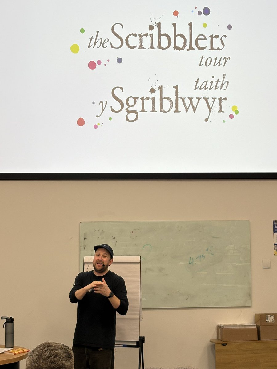 A group of Year 8 pupils attended The Scribblers Tour at University of South Wales today as part of The Hay Festival’s schools programme
