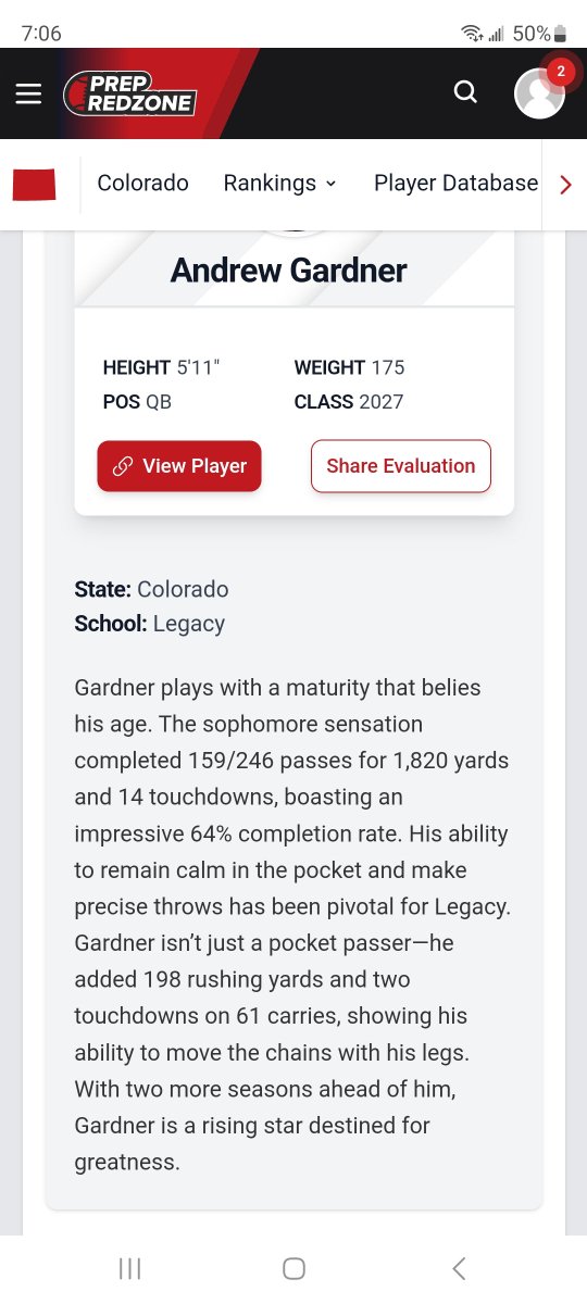 Andrew Gardner (@_andrewgardner) on Twitter photo Thank you <a href="/PrepRedzone/">Prep Redzone 🏈</a> for the write up in your article "Colorado's Top 5A Quarterbacks". It is an honor to be included. Working hard everyday this off-season to get stronger, faster, better and increase my football IQ. <a href="/CoachKRider/">Coach Rider</a> <a href="/TRHP6/">TJ Patterson</a> Thank you <a href="/PrepRedzone/">Prep Redzone 🏈</a> for the write up in your article "Colorado's Top 5A Quarterbacks". It is an honor to be included. Working hard everyday this off-season to get stronger, faster, better and increase my football IQ. <a href="/CoachKRider/">Coach Rider</a> <a href="/TRHP6/">TJ Patterson</a>