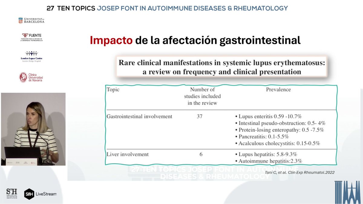 LupusMadrid's tweet photo. La Dra. Tejera habla sobre las manifestaciones gastrointestinales del #lupus en el #27TenTopics. https://t.co/bGTFMlqQOv
