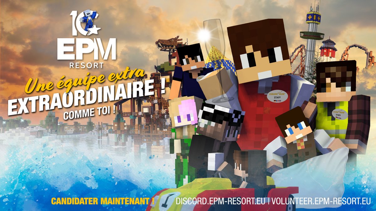 EPMResortFR's tweet photo. 📢 Créons ensemble des moments inoubliables sur @EPMResortFR ! 🚀 Nous recrutons pour la saison 2025 et avons besoin de vous ! 🫵
Plus d'infos sur https://t.co/mrHOehv5yG ou https://t.co/xn3CCijJ3S.
Bonne chance aux candidats ! 💪 #Minecraft #EPatHome https://t.co/HcWfBRMzdK