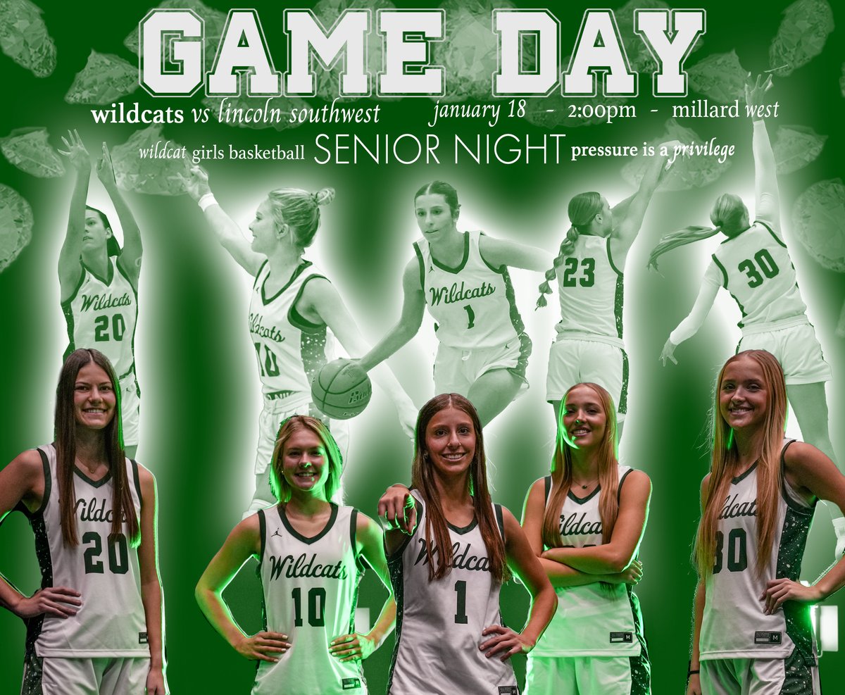 Top 10 matchup for SENIOR NIGHT!

Girls vs. Lincoln Southwest
5:30pm
Lady Cat Night