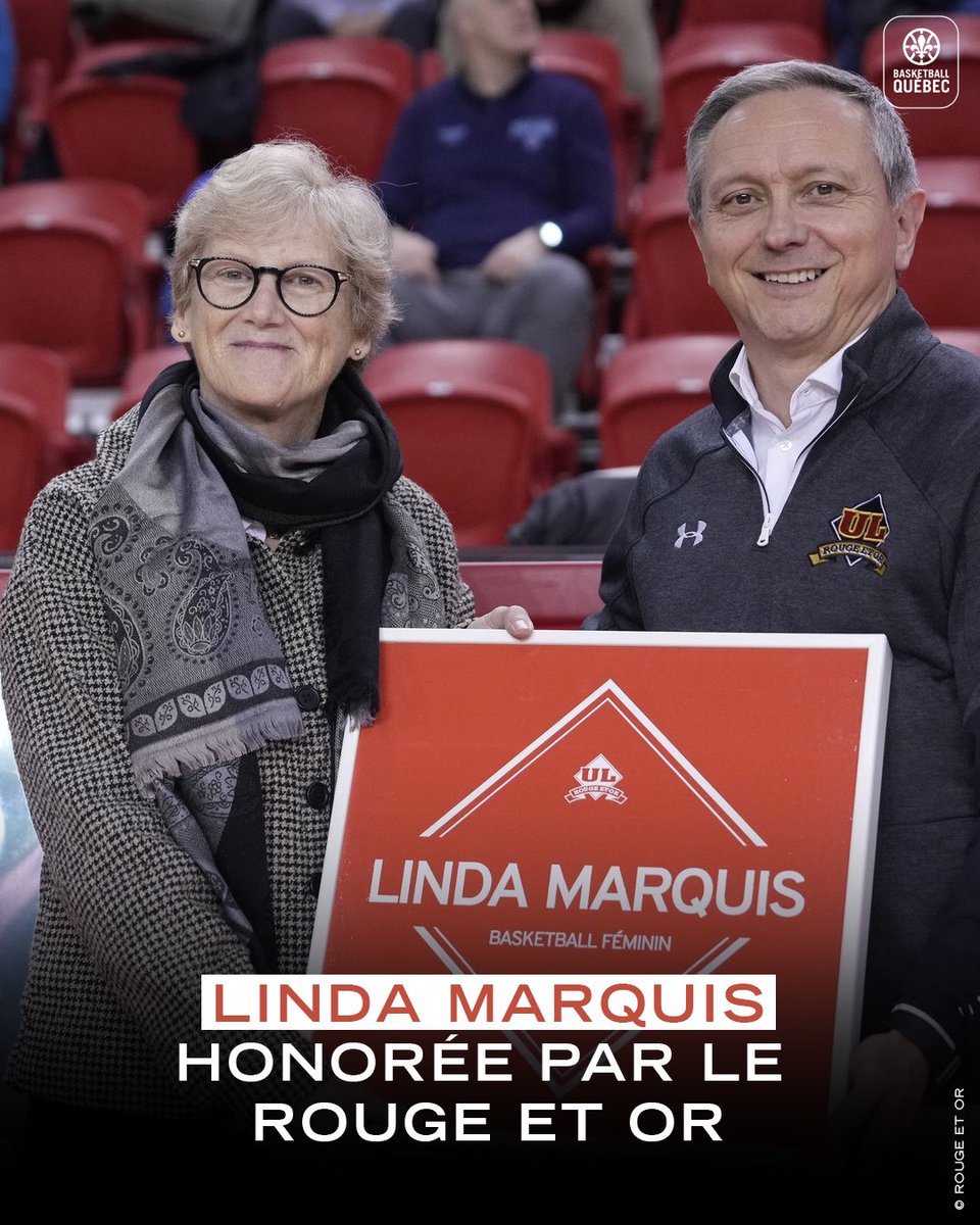 Basketball Québec (@basketballqc) on Twitter photo Félicitations à Linda Marquis, mise à l’honneur hier soir pour ses 30 ans de carrière (1985-2015) au sein du <a href="/rougeetor/">Rouge et Or</a>. Une très grande dame du basketball québécois 🫶 Félicitations à Linda Marquis, mise à l’honneur hier soir pour ses 30 ans de carrière (1985-2015) au sein du <a href="/rougeetor/">Rouge et Or</a>. Une très grande dame du basketball québécois 🫶