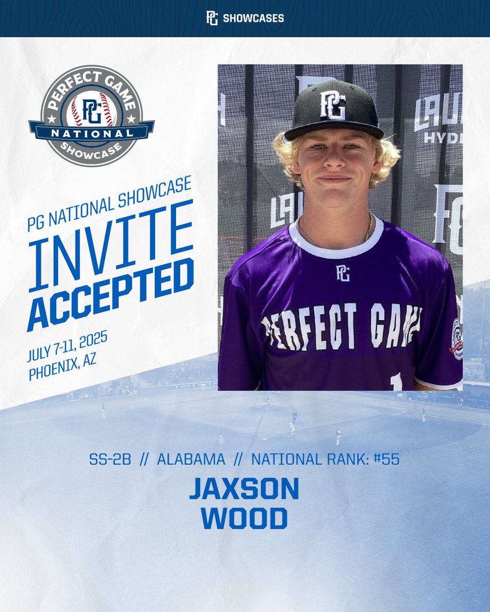 INVITE ACCEPTED. NATIONAL SHOWCASE BOUND 🔥⚾️
<a href="/Jaxsonwood_2/">Jaxson Wood</a> X #PGNational