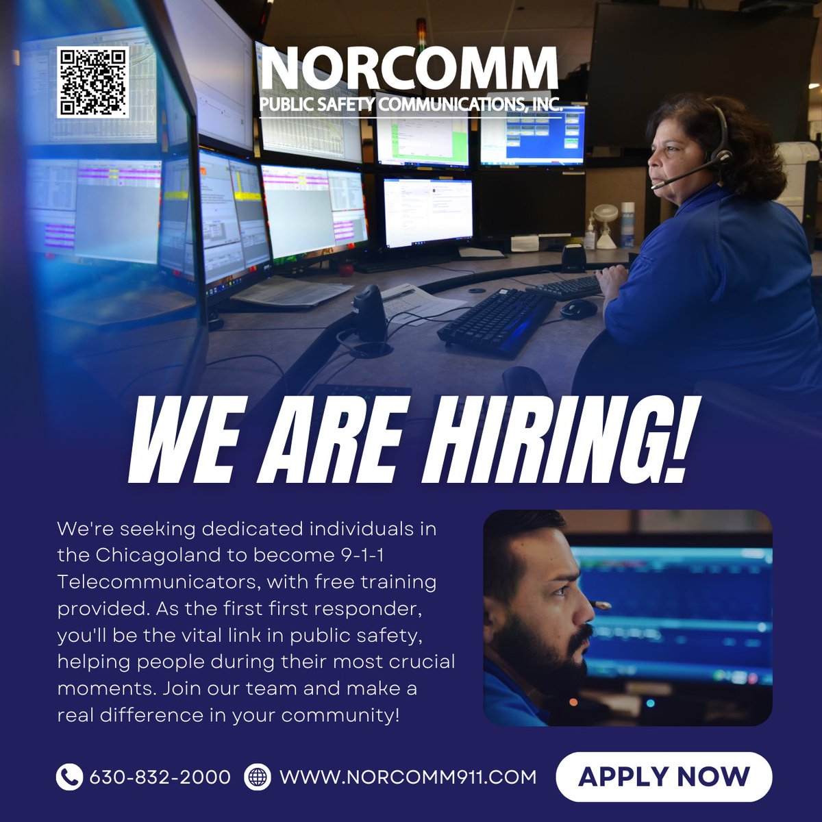 #NORCOMM911 is hiring for the following positions: 911 Telecommunicator (Full-time) careers-norcomm.icims.com/jobs/1309/9-1-……
… …… …… …… … …… … …………………Join Norcomm911 today!! #ems #paramedic #emt #firefighter #ambulance #fitness #fire #police #firstresponders