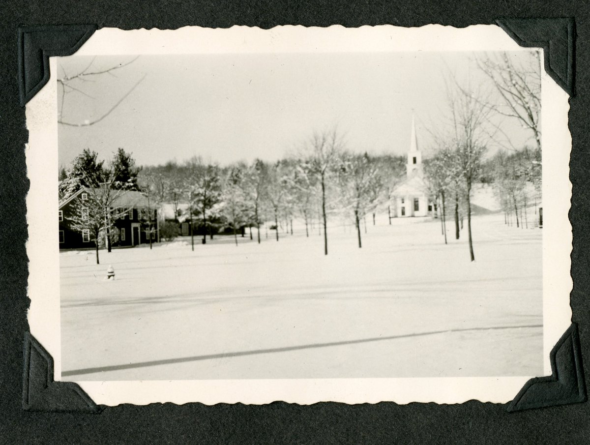 These snowy landscape scenes of Old Sturbridge Village were captured by Harriet Cushman, a long-term and beloved Village employee, in the 1940s.

 #ArchivesLandscape