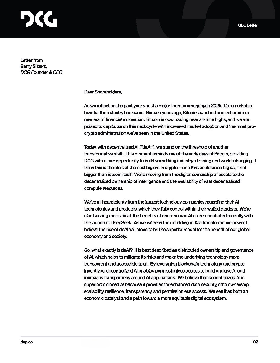 BarrySilbert's tweet image. We are on the threshold of another transformative shift: deAI. For @DCGCo, I wrote below about the evolution from the digital ownership of assets to the decentralized ownership of intelligence and Bittensor as the “World Wide Web of AI.” 
Similar to Bitcoin, Bittensor $TAO is…