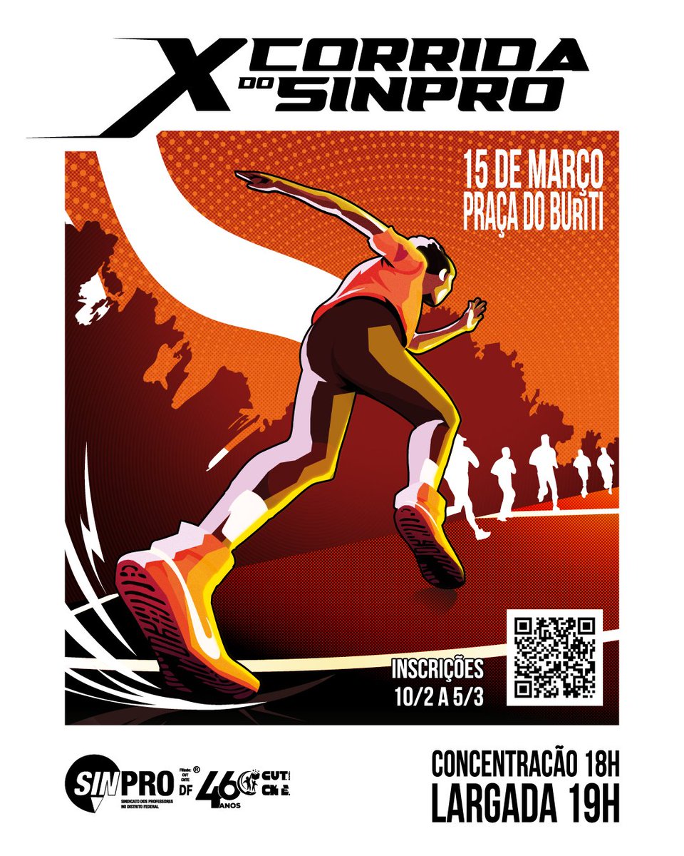 sinprodf's tweet image. A partir desta segunda-feira (10/2), às 14h, começam as inscrições para a X Corrida do Sinpro, que será realizada dia 15 de março. Leia mais: sinprodf.org.br/xcorrida/

#SinproDF #XCorridaDoSinpro #EsporteEResistência #UnidosPelaLuta #AniversárioSinpro #MovimentoSindical