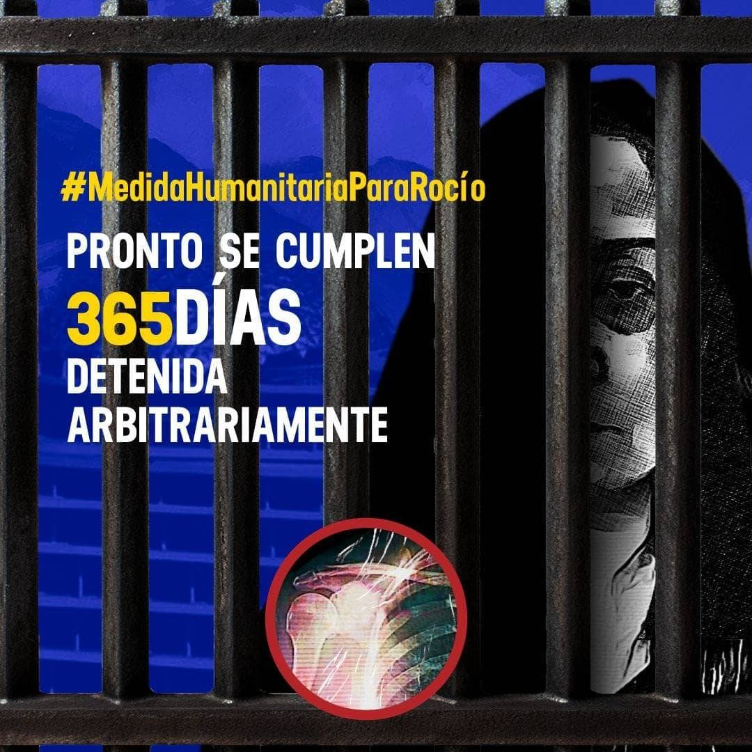 #MedidaHumanitariaParaRocío | Rocío San Miguel fue detenida el #9feb de 2024, sin orden de un tribunal y de forma injustificada, exigimos la restitución y el respeto a sus derechos. 

Ella sufrió una fractura en su hombro derecho hace 6 meses y requiere atención médica y una