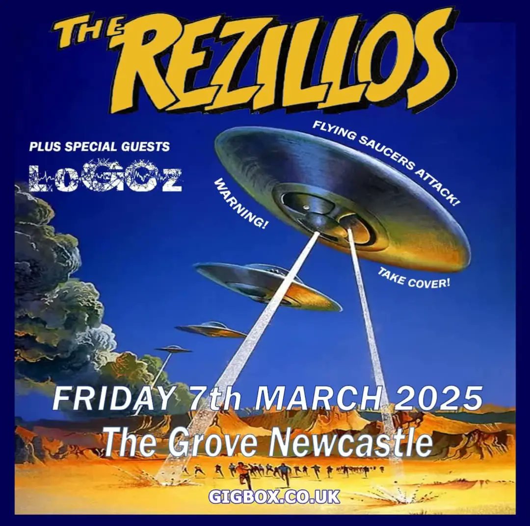 LoGOz_UK's tweet photo. Another cool date for the diary! Friday March 7th @LoGOz_UK will be opening up for @TheRezillos at #TheGrove in #Newcastle! Thanks to #JSPromotions Cheers 🎸🎸🎸🥁

Tickets 🎟 : https://t.co/jJ5CgAldoU

@PeeshNE63
@PaulLoGOz https://t.co/HHYTJXmcKu